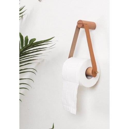 Toilet Paper Towel Dispenser Wood Paper Roll Holder Kitchen Paper Roll Holder Towel Hanger Rack Household Bathroom Storage