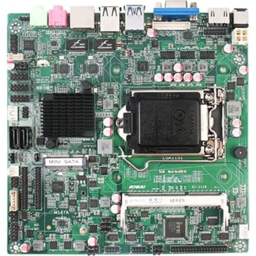 ECSUU EE-1116 oem H110 Intel LGA 1151 DDR3/DDR4 DC 19V10A industrial computer mini pc itx motherboard with LVDS