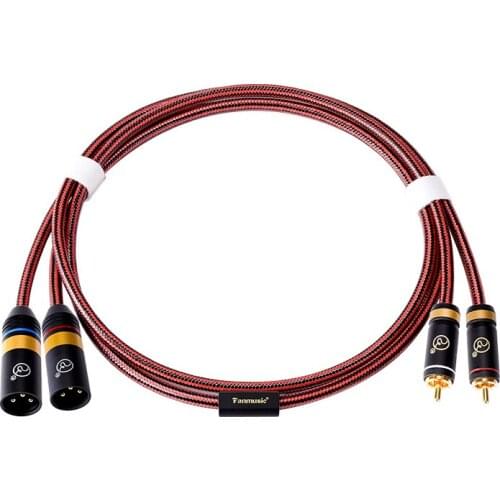 ZY Fanmusic HIFI Cable ZY-396 Fever level 2XLR-M to 2RCA balanced signal line advanced version