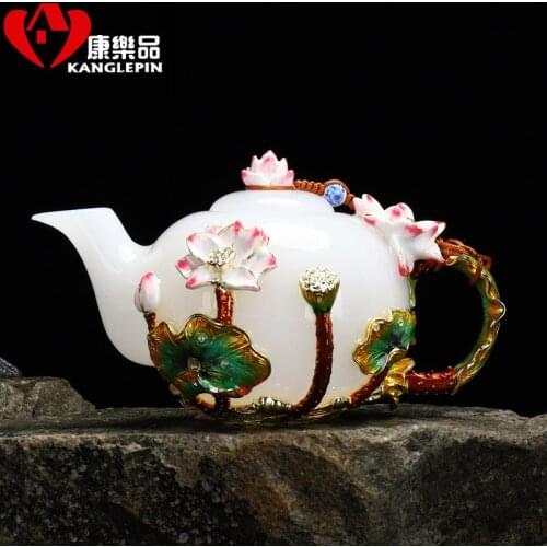 Ceramic White Teapot Charm Insulated Cover Incense Chinese Tea Set Container Tea Infuser Teaware Tea Kettle Teapots BG50TS
