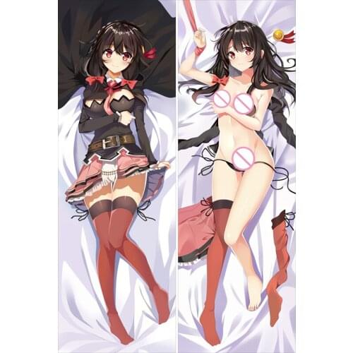 Kono Subarashii Sekai ni Shukufuku o! Anime Girl Megumin Long Pillowslip Aqua Body Pillow Case KonoSuba Dakimakura Cover