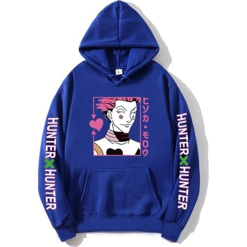 Japanese Anime Hoodies Hunter X Hunter Men Women Pullovers Hoodies Sweatshirts Killua Zoldyck Hisoka 90s Hoody Tops Mens Hoodies