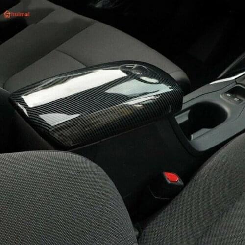 ABS Carbon Fiber Center Console Armrest Cover Armrest Box Panel Trim for Toyota Corolla 2019 2020 Car Styling