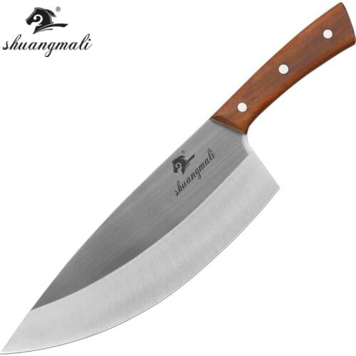9 inch Cleaver Butcher Knife 4Cr13 Steel Natural Wood Handle Kitchen Knife Gift Chop Slicing Cooking Tools Chef Butcher Knives