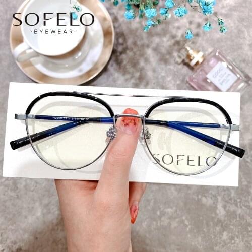 Aviation Gaming Computer Glasses Women Clear Anti Blue Light Blocking Eyeglasses Female Anti UV Radiation Protection Spectacles