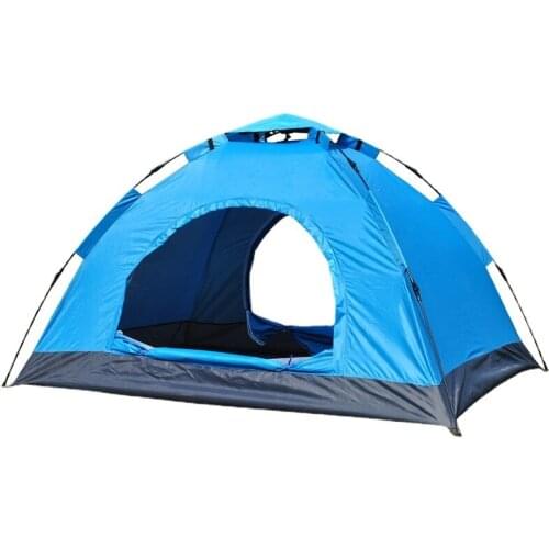 Outdoor Double Door Single Layer 2-3 Persons Blue And Green Automatic Mountaineering Camping Tent Limited Time Offer