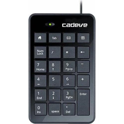 Wired Number Pad Digital Keypad Usb External Keyboard Portable Mini Financial Accounting Numeric Keypad 23 Keys