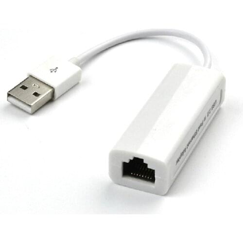 USB LAN Network Card White Color, Chip 8152 Mini USB 2.0 to RJ45 LAN Ethernet Network Adapter for PC, Laptop, Tablet