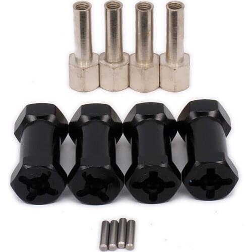 Wheel Hex Hub 12mm To 20mm Extension Adaptor 4 Longer Combiner Coupler For 1/10 RC Crawler Axial SCX10 CC01 Jeep Wrangler