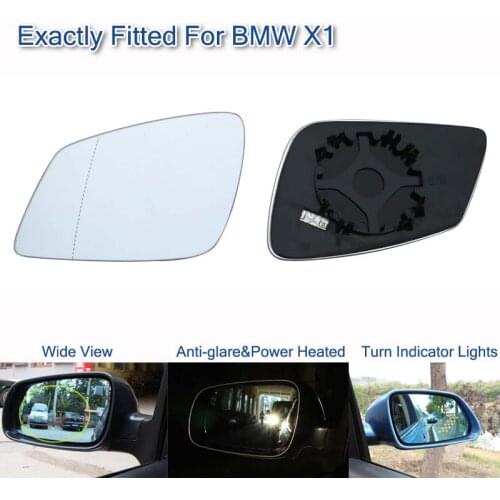 Brand New Power Heated Blue Wide Angle Sight Side Rear View Mirror Glasses For BMW X1/X3/X4/X5/X6
