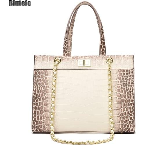 Hot Ladies Hand Crossbody Bags for Women 2021 Luxury Handbags Designer Small Crocodile Pattern Shoulder Chain Stone Pattern Tote