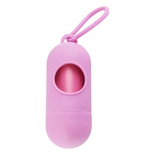 Pill Shape Pet Dog Poop Bag Dispenser Pet Waste Garbage Bags Carrier Holder Pet Poop Bags Dog Waste Poop Bag Dogs Accessories