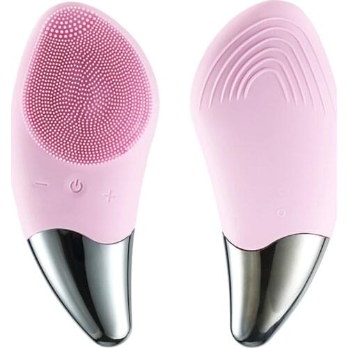 2020 Ultrasonic Electric Silicone Face Cleansing Instrument Wash Brush Pore Cleaning Facial Vibration Massage Relaxation Tool #L