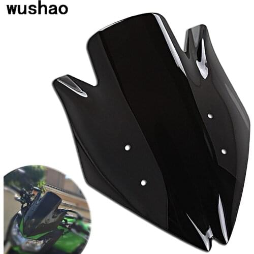 Motorcycle Windshield Z1000 Parabrisas Windscreen Screen Wind Deflector For Kawasaki Z 1000 2007-2009 Black Glass viento moto