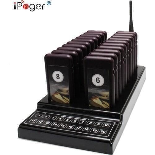 Waterproof electronic restaurant server paging system