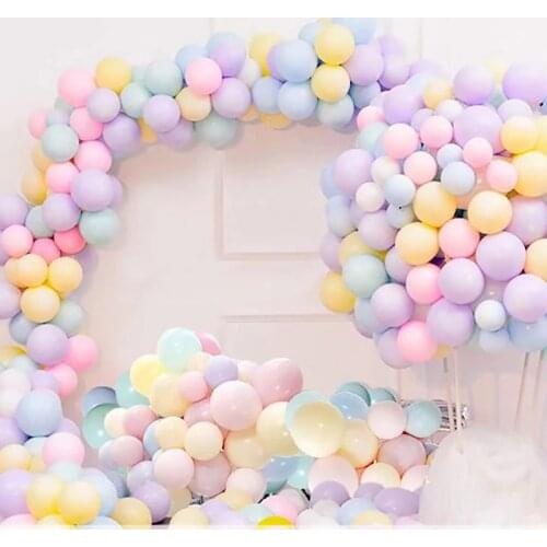 50pcs 5inch Pastel Balloon Arch Macaron Color Party Decoration Latex Air Balls Birthday Party Supplies New Year Balloon Garland