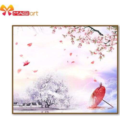 Cross stitch kits Embroidery needlework sets 11CT water soluble canvas patterns 14C Ancient Chinese style swordsman -NCMS103