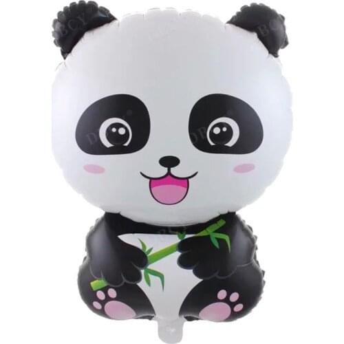 1piece Cartoon Animal Panda Fox Foil Balloons Birthday Party Decorations Kids Ballons Jungle Theme Party Decoration Supplies