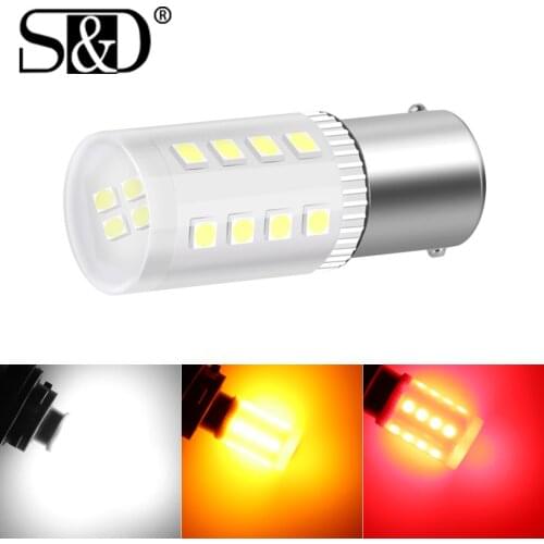 1pc P21W LED Bulb PY21W P21/5W 1156 BA15S BAU15S BAY15D Led 24SMD Chips Car Signal Lamp R5W R10W DRL Reversing Light 12V 6000K