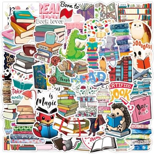 10/50PCS/SET I Love Reading Vinyl Decal Stickers Premium Waterproof Die Cut Matte Sticker Best Friend Gifts