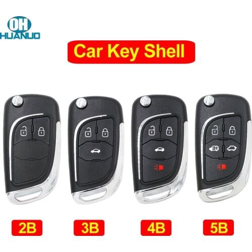 2/3/4/5 Button Remote Car Key Shell For Chevrolet Lova Aveo Cruze Camaro Malibu For Opel Vauxhall Insignia Astra Mokka For Buick