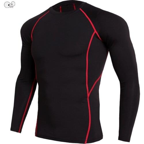 2018 MMA Mens Quick Dry Compression Shirt Long Sleeve Running T-Shirts Men Sports Jogging Fitness Tops Training Suit Sportswear