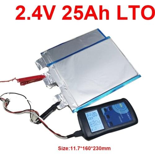 6pcs High rate 15C Lithium titanate battery 2.4V 25AH LTO battery 2.3V 25AH for diy 12v 36v car star golf cart motorhome solar
