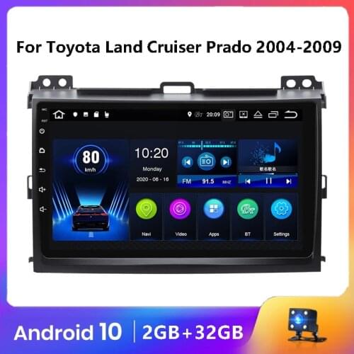 Android 10.1 For Toyota Land Cruiser Prado 120 2004 - 2009 Car Radio Multimedia Video Player Navigation GPS No 2din 2 din dvd