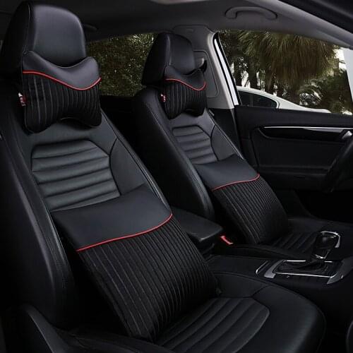 Car Neck Pillow Seat Back Support Cushion Seat Cover Headrest Waist Lumbar Pillow Nap Pads Car Care Auto Accessories