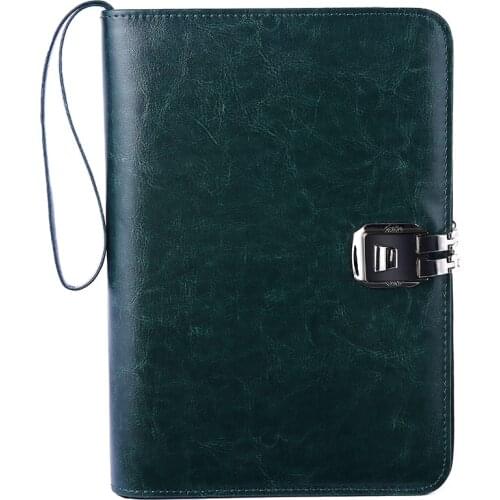 A5 Business Style Lockable Notebook Zip Fastener Diary Book , 7.09x10.08 inch , 80 sheets, TPN062