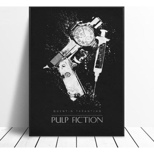 Pulp Fiction Black & White Classic Movie Posters Silk WALL Art Decor Painting No Frame