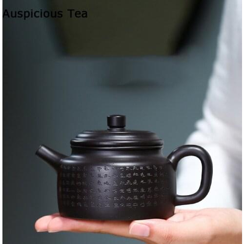 240ml Yixing tea pots Handmade Purple Clay Teapot beauty kettle Raw ore Boutique Teaware Tie Guanyin Chinese Tea Ceremony