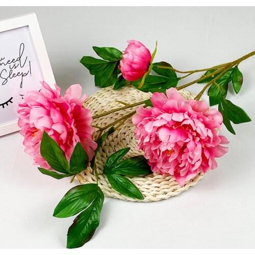 Carnation Flowers Simulation Peony Rich Peonies Handmade Party Accessories 106cm Cloth Wedding Decoration Home Decor
