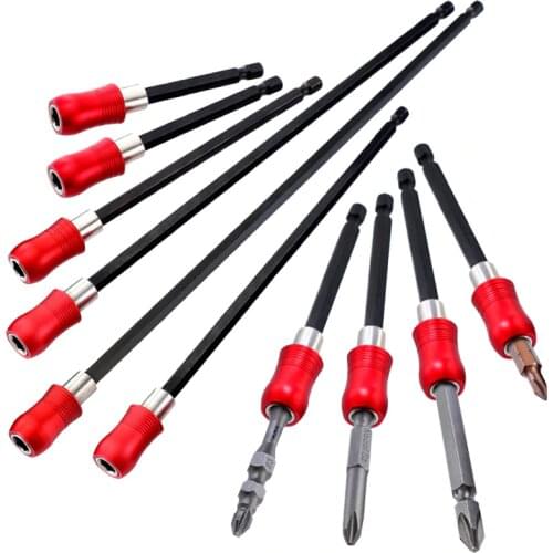 1/4'' Screwdriver Bit Holder Self-locking Magnetic Bit Holder Drill Bit Extension Bar for Power Tool