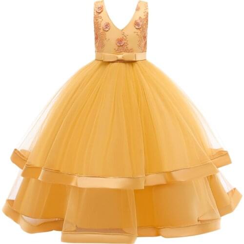 Hetiso Bridesmaid Kids Dresses Christmas Girls Dress For Girls Cloths Evening Elegant Party Gown Tutu Princess Dress 3-11 Year