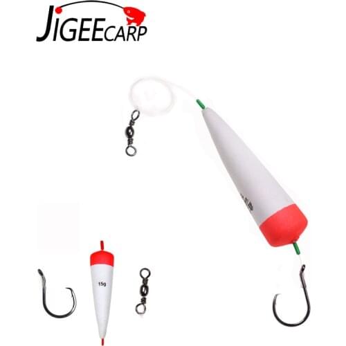 JIGEECARP 1Set Handmade Eagle Claw 4/0 5/0 6/0 Catfish Rig Slip Float Rig For Blue/Channel/ Flathead Catfish Catfishing Tackels