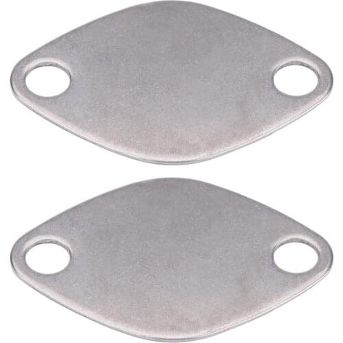 2 pcs EGR Valve Blanking Block Plate Kit for RENAULT ESPACE LAGUNA MASTER TRAFIC VAUXHALL MOVANO EGR Valve Plate Stainless Steel