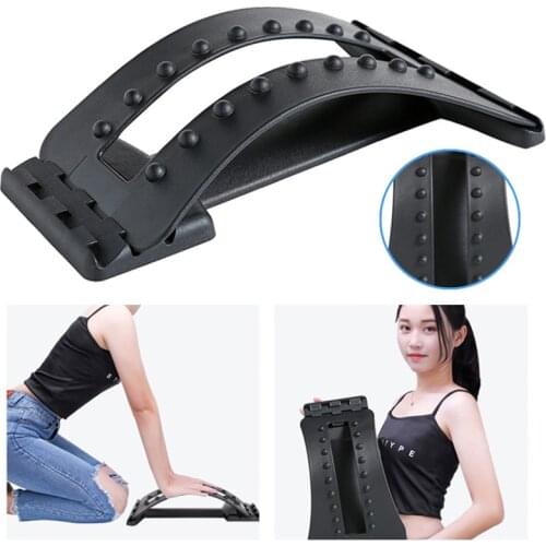 Back Massage Stretcher Lower Lumbar Pain Spine Massager Relief Massageador Spine Alignment Fitness Lumbar Support Orthosis