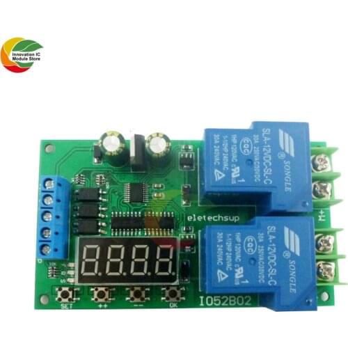 12V 30A Multifunction DC/AC Motor Controller Relay Board Forward Reverse Control Automatic Delay Cycle Start Stop Switch Module