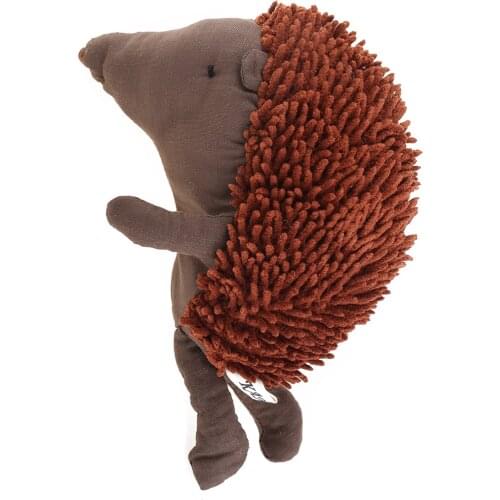 Nordic Forest Animal Linen Hedgehog Doll Pillow Stuffed Plush Toys Home Decor Q6PD