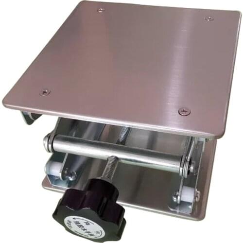 BDJK 25*25mm Lifting Platform Adjustable Laboratory Lift Stainless Steel Lab Stand Table Scissor Lifter Mini Hand Elevator