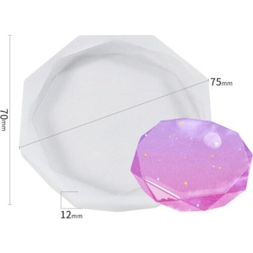 DIY CraftsCrystal Epoxy Coaster Resin Mold Cup Mat Pad Casting Silicone Mould A0NF