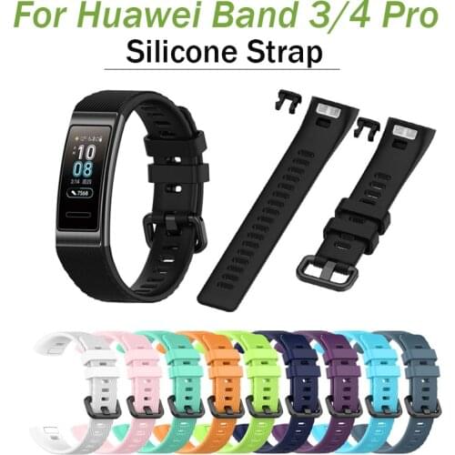 For Huawei Band 4/4 Pro Silicone Sports Watch Band Strap Colorful Replacement Wristband For Huawei Band 3/3 Pro Strap