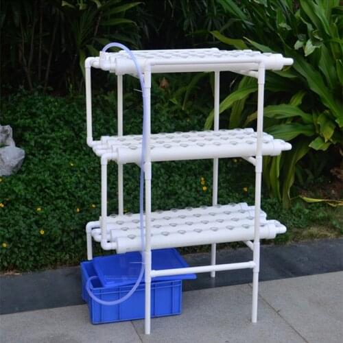 Hydroponics System with 108 Holes Kits,Planting Horticultural Layered Three-dimensional Planting Rack 12 Pipes Soilless