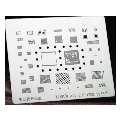 For Iphone 8/8P/X BGA Reballing Stencil Template 0.12mm Thickness, good quality not easily deformed