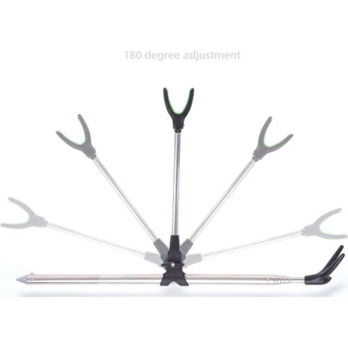 360 Rotating Fishing Tools Accessories Adjustable Fishing Rod Bracket for Two Rods Holder Rack Pole Bracket Tool Stainless Steel