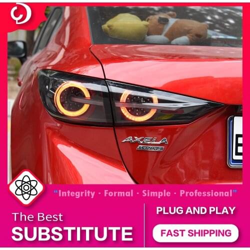 AKD Car Styling Taillights for Mazda 3 Axela Sedan 2014-2018 LED Tail Light DRL Tail Lamp Turn Signal Rear Reverse Brake