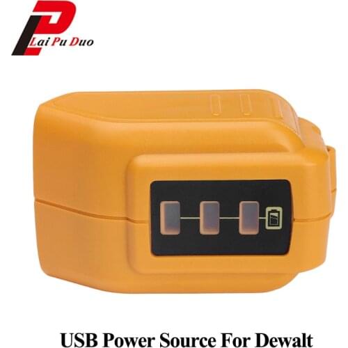 DCB090 USB Converter Charger For DEWALT 14.4V 18V 20V Li-ion Battery Converter USB Device Charging Adapter Power Supply