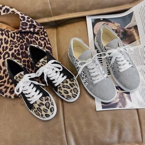 Womens Shoes Summer New Fashion Leopard Flat Lace Up Single Shoes Plus Size European And American Casual And Comfortable Shoes