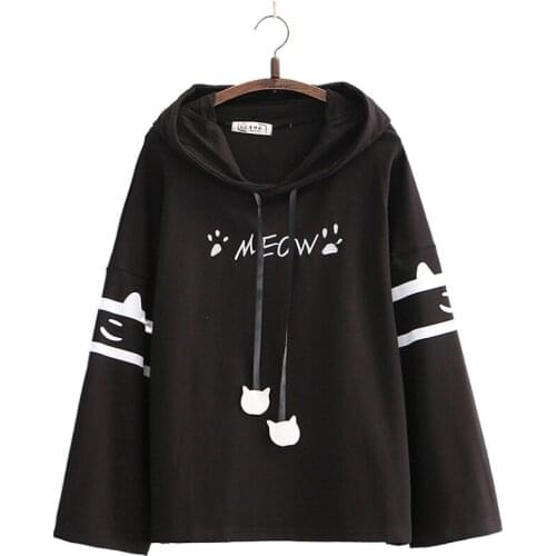 Womens Hooded Sweatshirt Letter Print Drawstring Cotton Hoodies 2020 Autumn Winter New Long Sleeve Harakuju Pullover Tracksuits